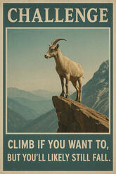CHALLENGE — Climb if you want to. You’ll still probably fall.